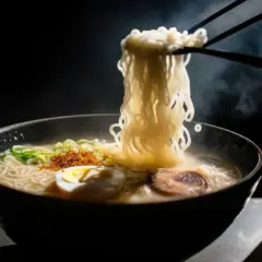 Gorący, parujący ramen z jajkiem i mięsem. Zastanawiasz się, ile kosztuje ramen?